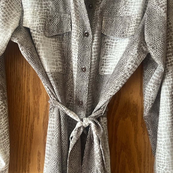NY Collection snakeskin shirt dress - Picture 3 of 9